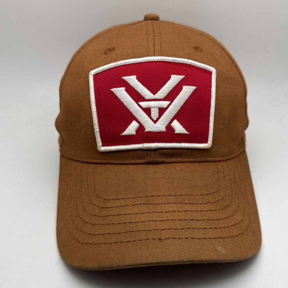 Vortex Optics Patch Logo Hat Ballcap Tan SnapBack Adjustable Hunting
